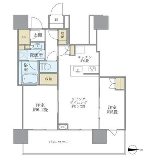 BrilliaTower池袋【29階】の間取り