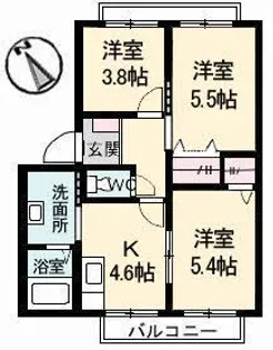 ブライトンハイツ【1階】の間取り