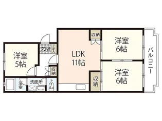 パールハイツ川西【3階】の間取り
