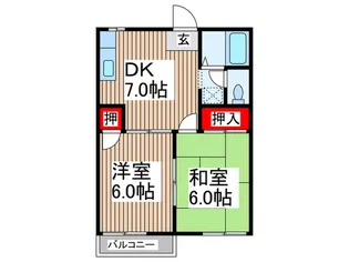 グリーンパインA【2階】の間取り