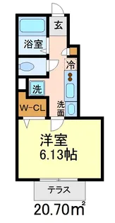 ミハス経堂ノルテ【1階】の間取り