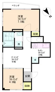ハウスワシオ【1階】の間取り