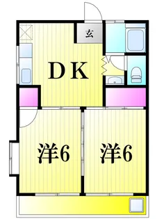ハイツアカシヤ松戸【2階】の間取り