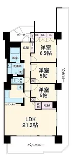 オラリオンサイト2番館【17階】の間取り