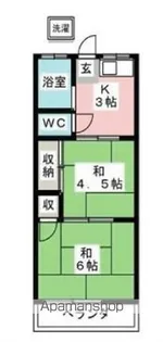 第5田中荘【2階】の間取り
