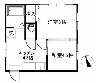 旭ハイツ【3階】の間取り