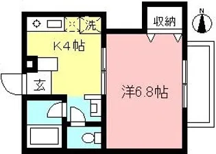 ビア・ジュネス【1階】の間取り