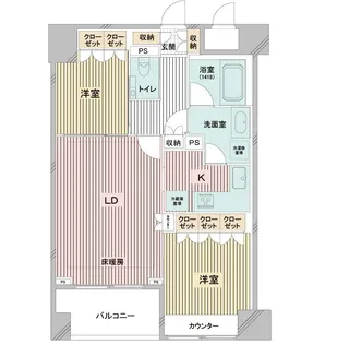 ドゥーエ日本橋【12階】の間取り