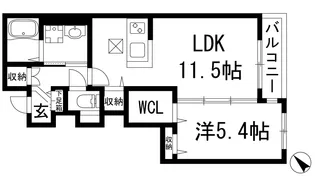 フォレスト宝塚1【1階】の間取り