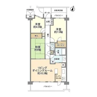 モアステージ新柏一番館【1階】の間取り