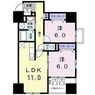 リバーサイド ガーデン【4階】の間取り