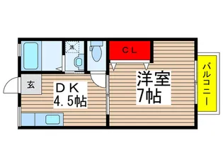 フレンドリーハウスA【2階】の間取り