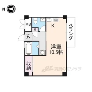 フラッツ小西【5階】の間取り