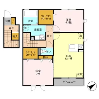 クラージュ G【2階】の間取り