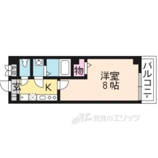 フラッティ龍大南【2階】の間取り