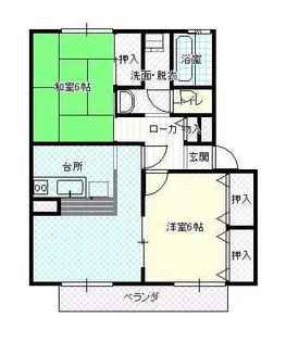 ボヌール峯【2階】の間取り