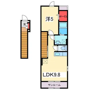ベルクロスロード【2階】の間取り