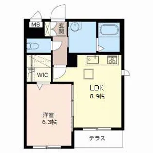 ヴェールメゾン六甲【1階】の間取り