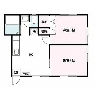 仲居ハイツII【1階】の間取り
