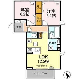 レフィナード【1階】の間取り