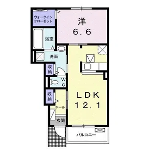 サンライトかがわA【1階】の間取り