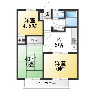 メゾン藤浪【1階】の間取り