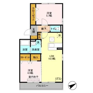 愛宕ビューハイツ【1階】の間取り