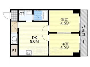 ラパンジール恵美須2【4階】の間取り
