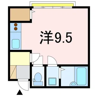 コーポ・パークタウンヒルズ【1階】の間取り