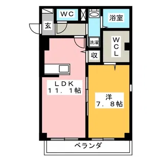 SAKURA武蔵中原【2階】の間取り