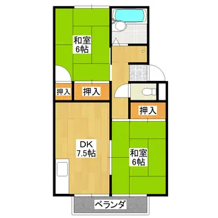 サンシティ大畑【1階】の間取り
