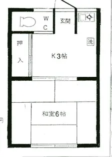 東京都大田区池上6【アパート】の間取り