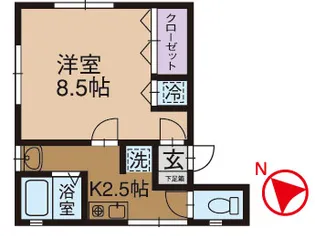 メゾンパインヒル【1階】の間取り