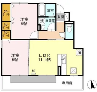 キューピッドK【1階】の間取り