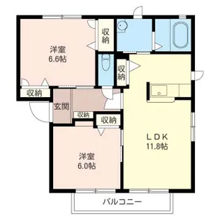 ソレアードE【1階】の間取り