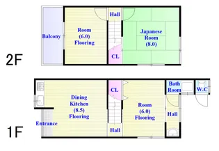 大阪府大東市北条4【一戸建】の間取り
