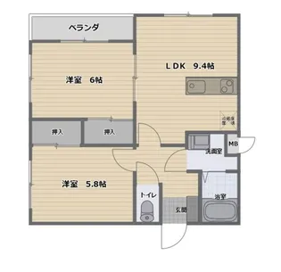 ラ・フォーリア【1階】の間取り