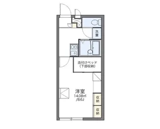 レオパレスTUSIMA【1階】の間取り
