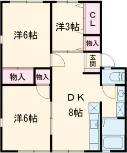 アルカディアE【1階】の間取り