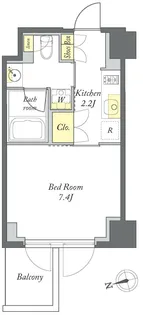 プライムメゾン清澄白河【3階】の間取り