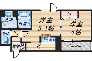 Lumbini桜塚【2階】の間取り