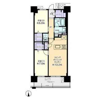 プレミア高岡駅前レジデンス【7階】の間取り