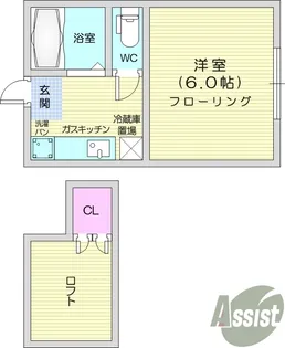 アルム宮千代【1階】の間取り
