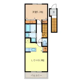 ブルックリンハイツ【2階】の間取り
