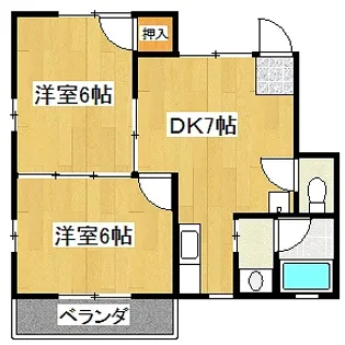 ホパトハウス平井町 弐番館【1階】の間取り