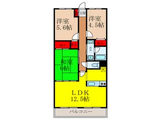 クレイン上池田の間取り