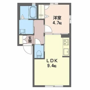 シャーメゾン学園前【1階】の間取り