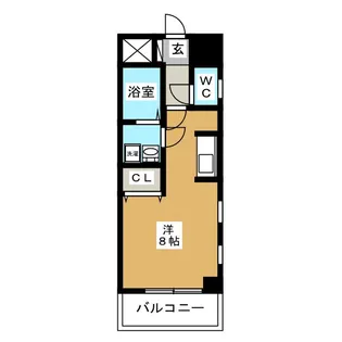 ロゼレーヌ【9階】の間取り