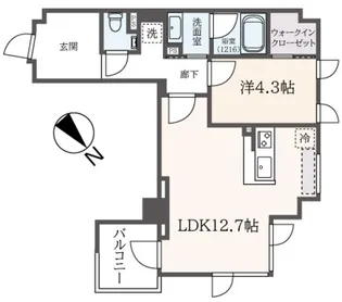 神奈川県川崎市多摩区登戸【マンション】の間取り