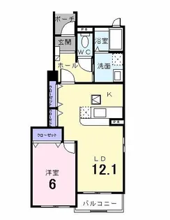 広島県広島市東区戸坂大上4【アパート】の間取り